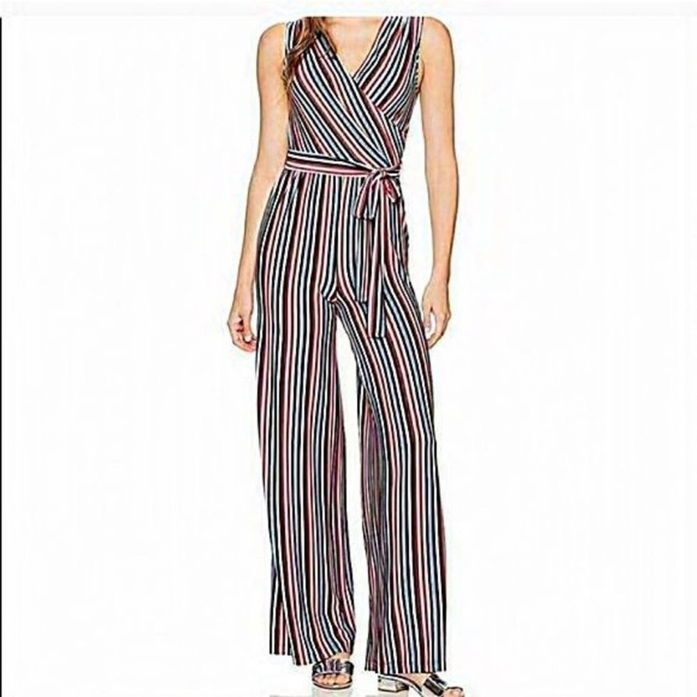 Anthropologie Donna Morgan Striped‎ Jumpsuit Size 2